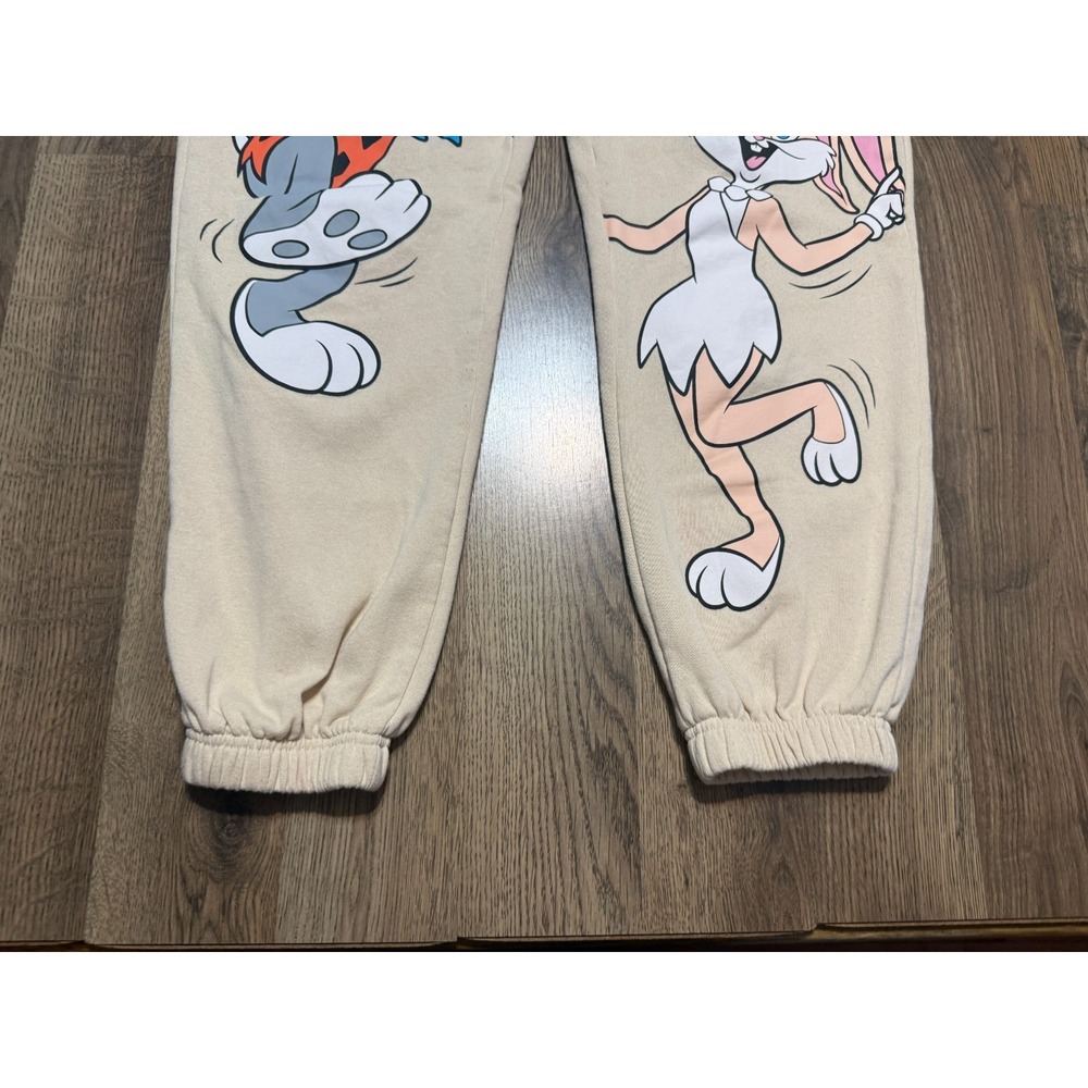 WB Pants Womens XL Cream Sweatpants Looney Tunes 100 Celebrate Every Story - Picture 3 of 9